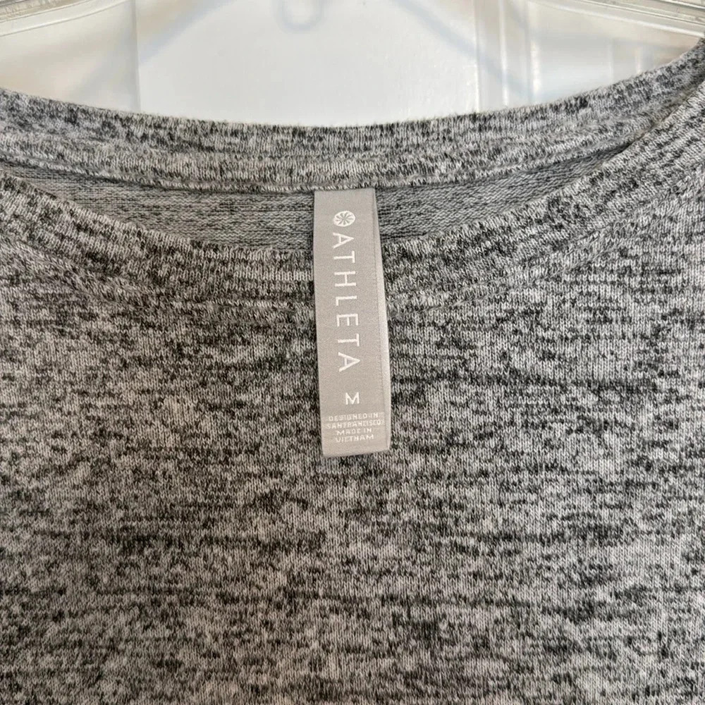 Athleta Mindful Pullover, Light Grey Heather SIZE Medium - Picture 7 of 11